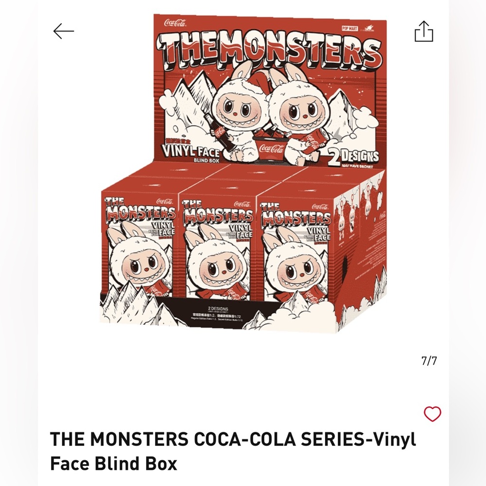 Sealed & authentic Pop Mart the monsters Coca Cola series vinyl face blind box - Picture 6 of 8